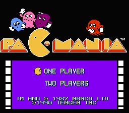 Pac-Mania (Homebrew) — Title screen